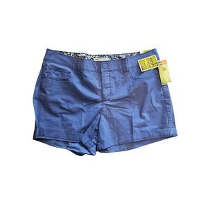 Lee Womens natural fit strerchy short blue sz 16 xl slimming cuffed